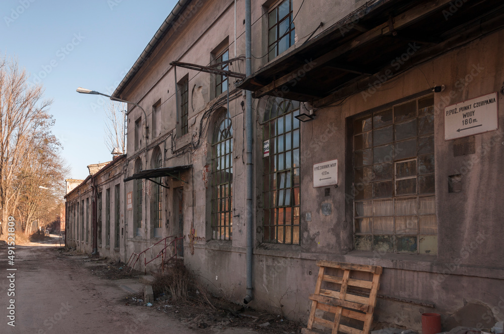 Old abandoned Victorian power plant in the center of Poland 