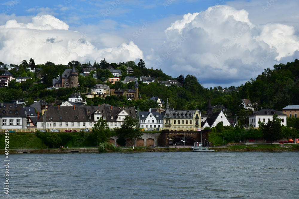 Koblenz; Germany- august 11 2021 : picturesque city in summer