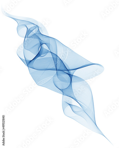Abstract vector background, transparent waved lines for brochure, flyer design. Blue smoke wave.