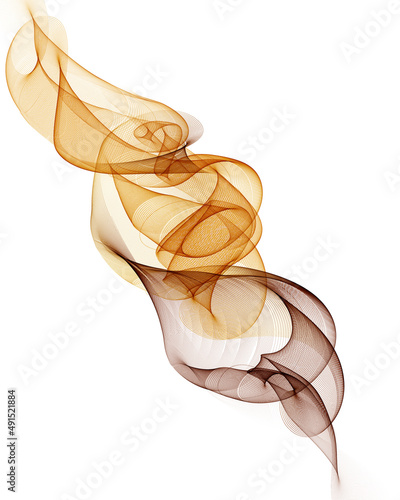 Elegant white overlap brown shade background with line golden elements.