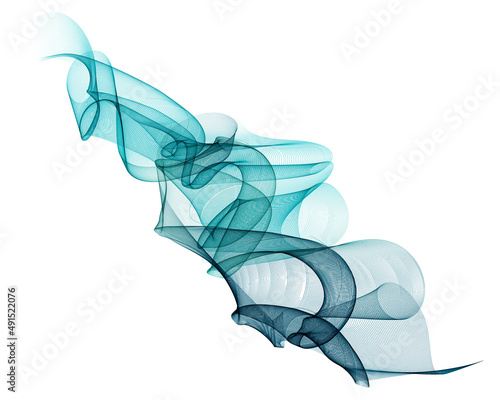 Abstract vector background, transparent waved lines for brochure, flyer design. Blue smoke wave.