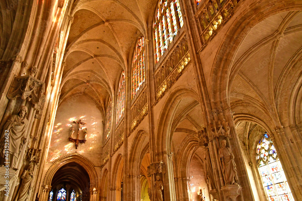 Vernon; France - march 7 2021 :  Notre Dame collegiate church