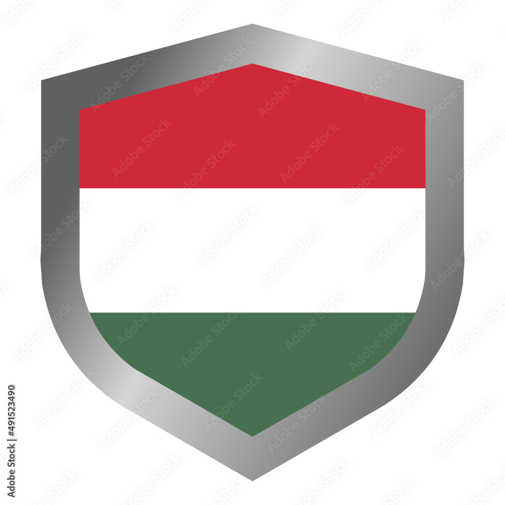 Hungary flag shield Hungary flag shield