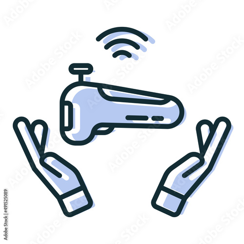 hand and controller gamepad