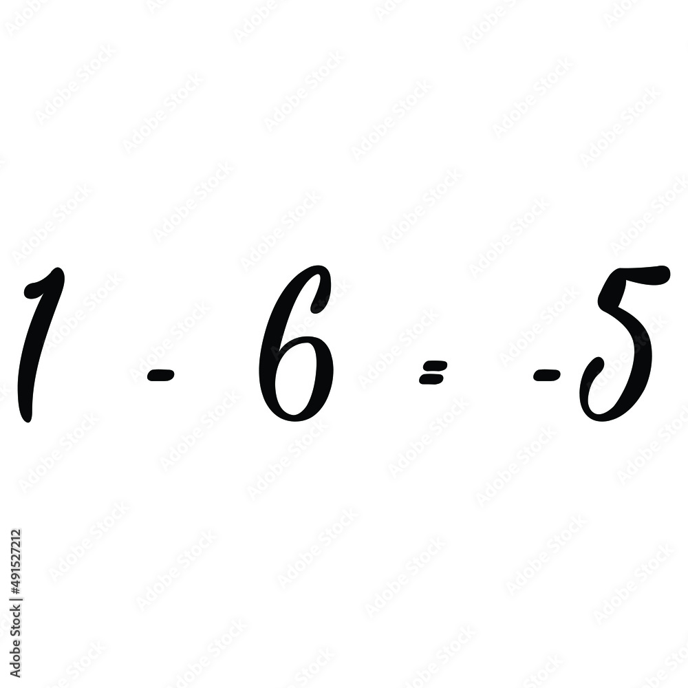 One Minus Six Equals Minus Five One Minus Six Equals Minus Five