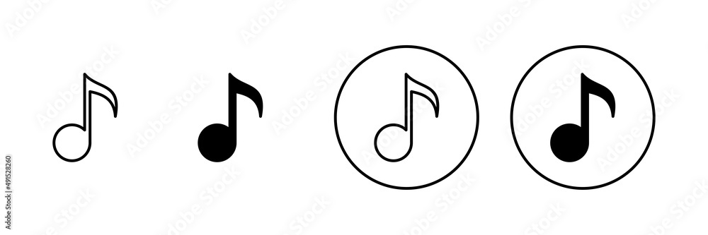 Music icons set. note music sign and symbol Music icons set. note music sign and symbol