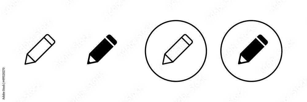 Pencil icons set. pen sign and symbol. edit icon vector Pencil icons set. pen sign and symbol. edit icon vector