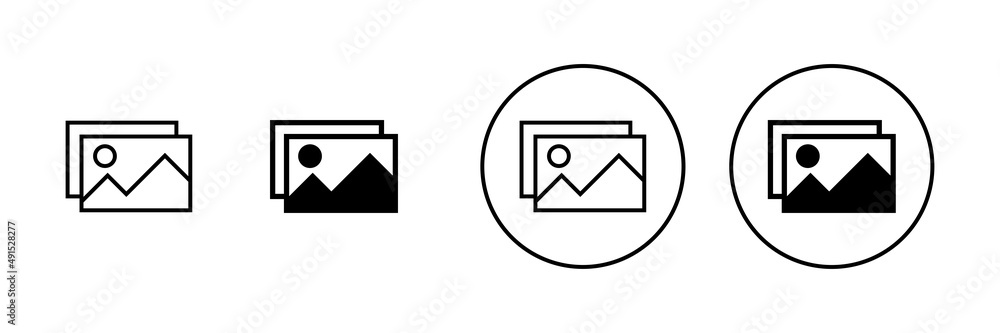 Picture icons set. photo gallery sign and symbol. image icon Picture icons set. photo gallery sign and symbol. image icon
