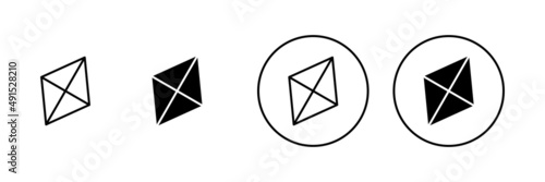 Kite icons set. kite sign and symbol