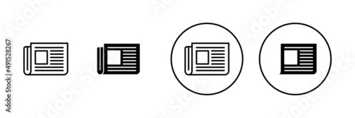 Newspaper icons set. news paper sign and symbolign