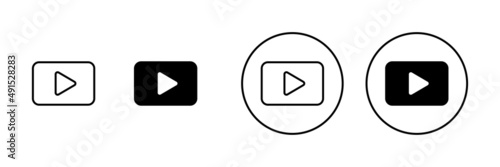 Free Download Play Icons set. Play button sign and symbol - GFXLoad