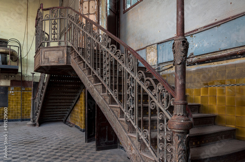 Old abandoned Victorian power plant in the center of Poland 