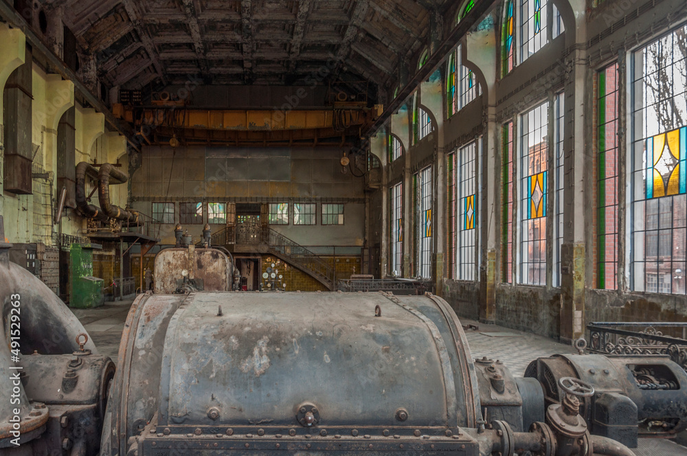 Old abandoned Victorian power plant in the center of Poland Old abandoned Victorian power plant in the center of Poland