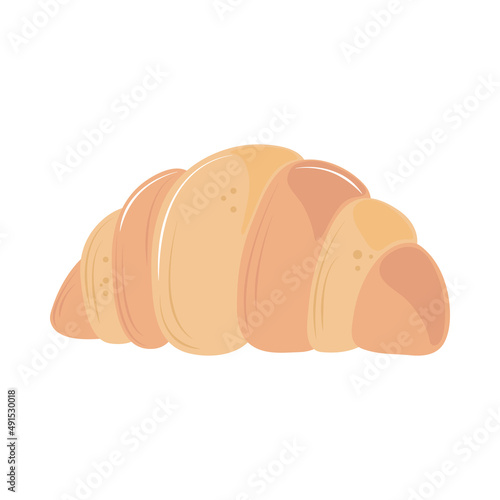 croissant cartoon icon