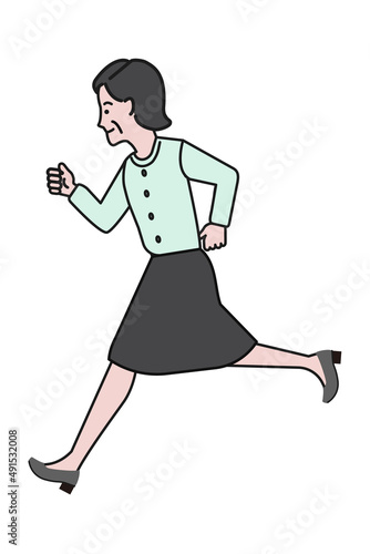 キャリアをイメージさせる走る人のイラスト