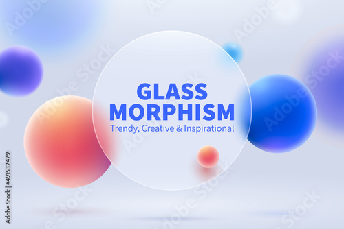 3d glassmorphism background design photo