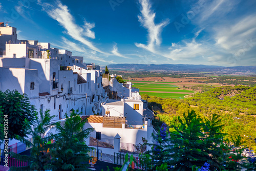 Vejer de la Frontera whitewashed village in white, typical Andalusian. photo