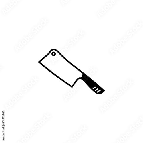 simple flat chef butcher knife icon design  modern butcher knife symbol vector