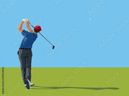 Golf Players on illustration graphic vector