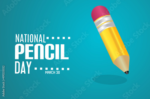 national pencil day vector illustration
