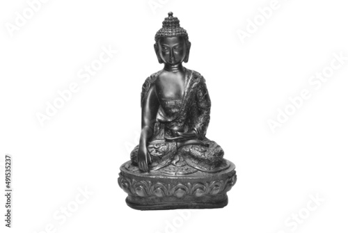 buddha statue isolated on black