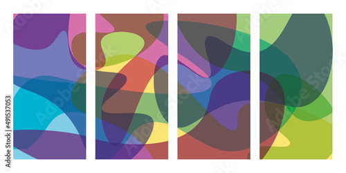 Vector colorful abstract fluid geometric gradient background