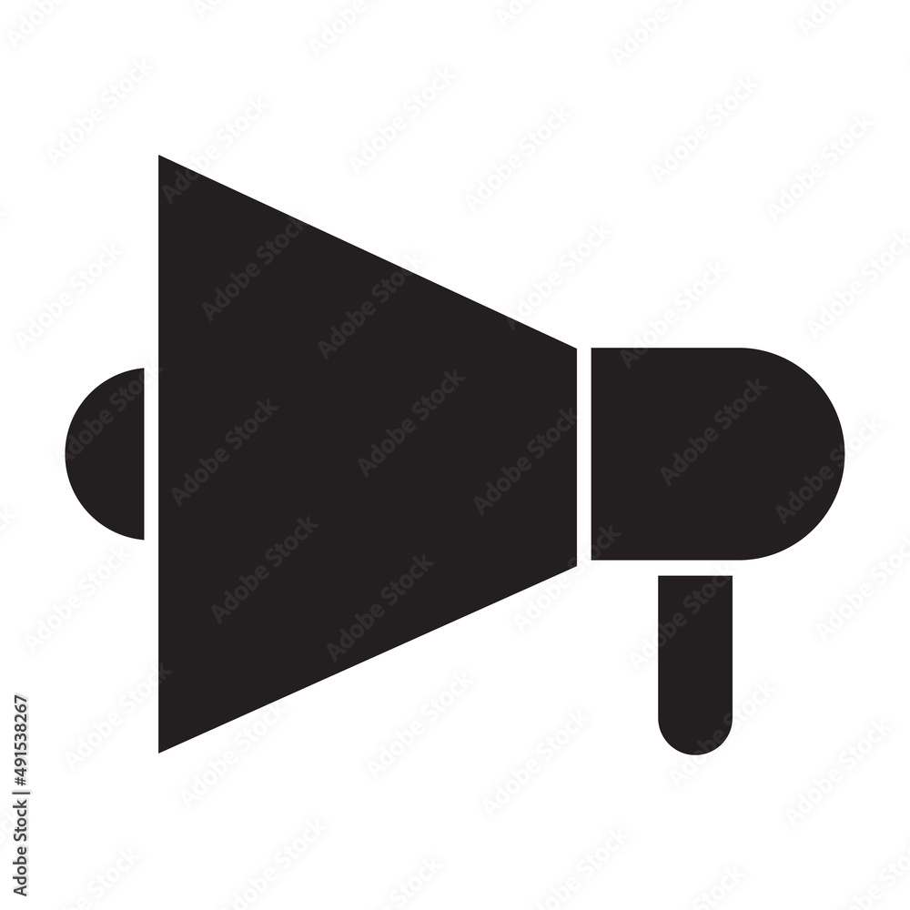 Speaker on white background. Alert message. Marketing announcement. Vector illustration. stock image. Speaker on white background. Alert message. Marketing announcement. Vector illustration. stock image.