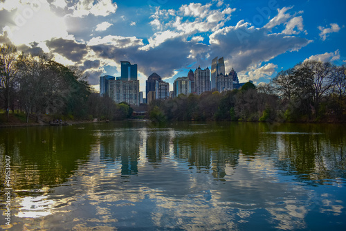 Early Sunset at Piedmont Park in Midtown Atlanta 