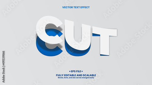 Cut 3D Text Effect with Papercut Style