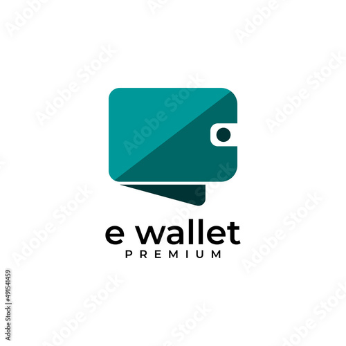 E wallet payment logo design vector illustration