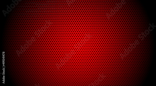 Abstract red and black polka dot background,Red metal grid with black gradient,red colour gradient.