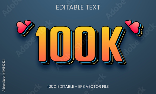 100k 3d text effect, text style, 3d, 3d text effect, 100k