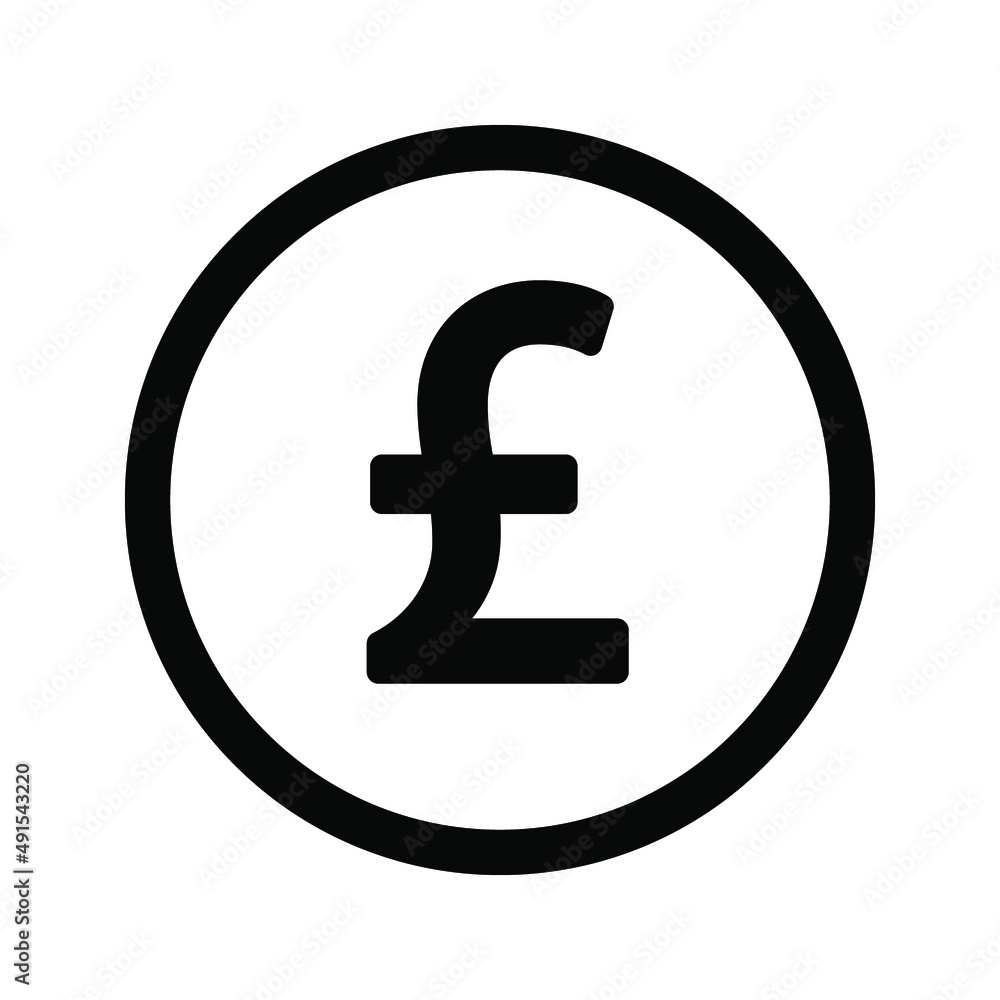 Pound icon . Money sign . Vector illustration Pound icon . Money sign . Vector illustration