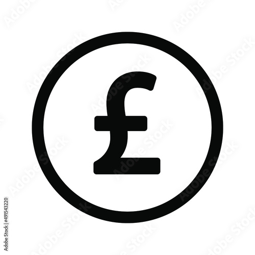 Pound icon . Money sign . Vector illustration