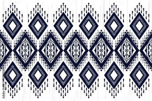 Ethnic pattern Seamless Texture Navy Blue
