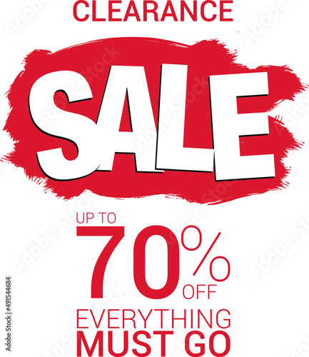Sale banner template vector design. Clearance Sale.