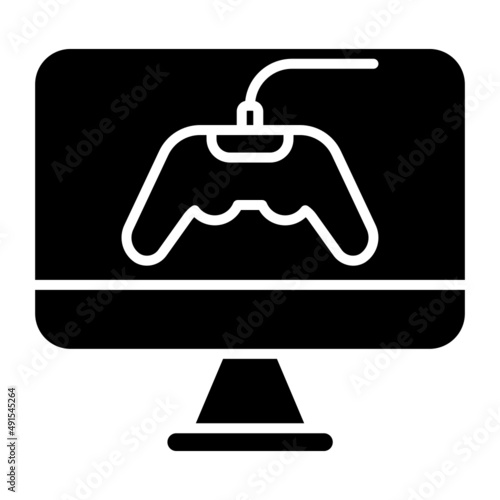 gamepad and computer screen