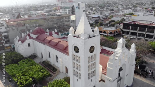 Aerial Drone Shot of San Marcos Cathedral - Tuxtla Gutierrez, Chiapas, Mexico photo