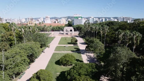 Aerial view of Porto Alegre, RS, Brazil. Redencao Park. photo