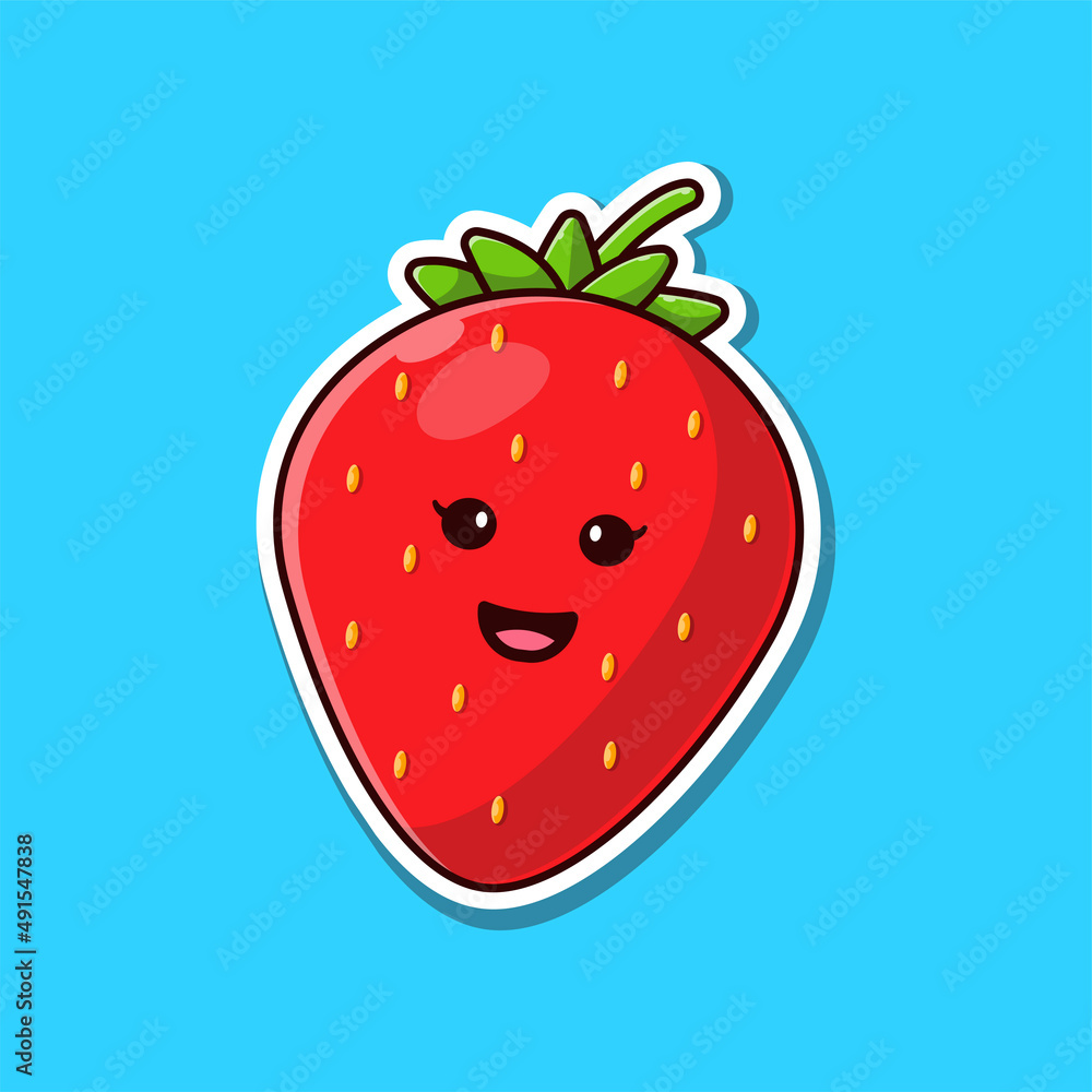 Obraz premium Cute Strawberry Illustration