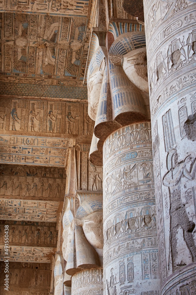 The Hathor Columns of Dendera Temple