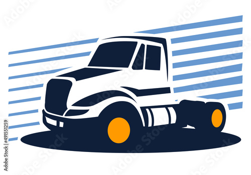 Trucking company silhouette template