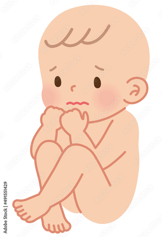 不安そうな赤ちゃん 胎児 不安そうな赤ちゃん 胎児