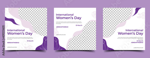 International women's day social media post template