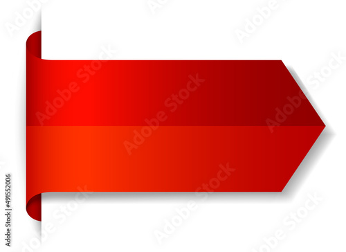Free Download Red banner design on white background - GFXLoad