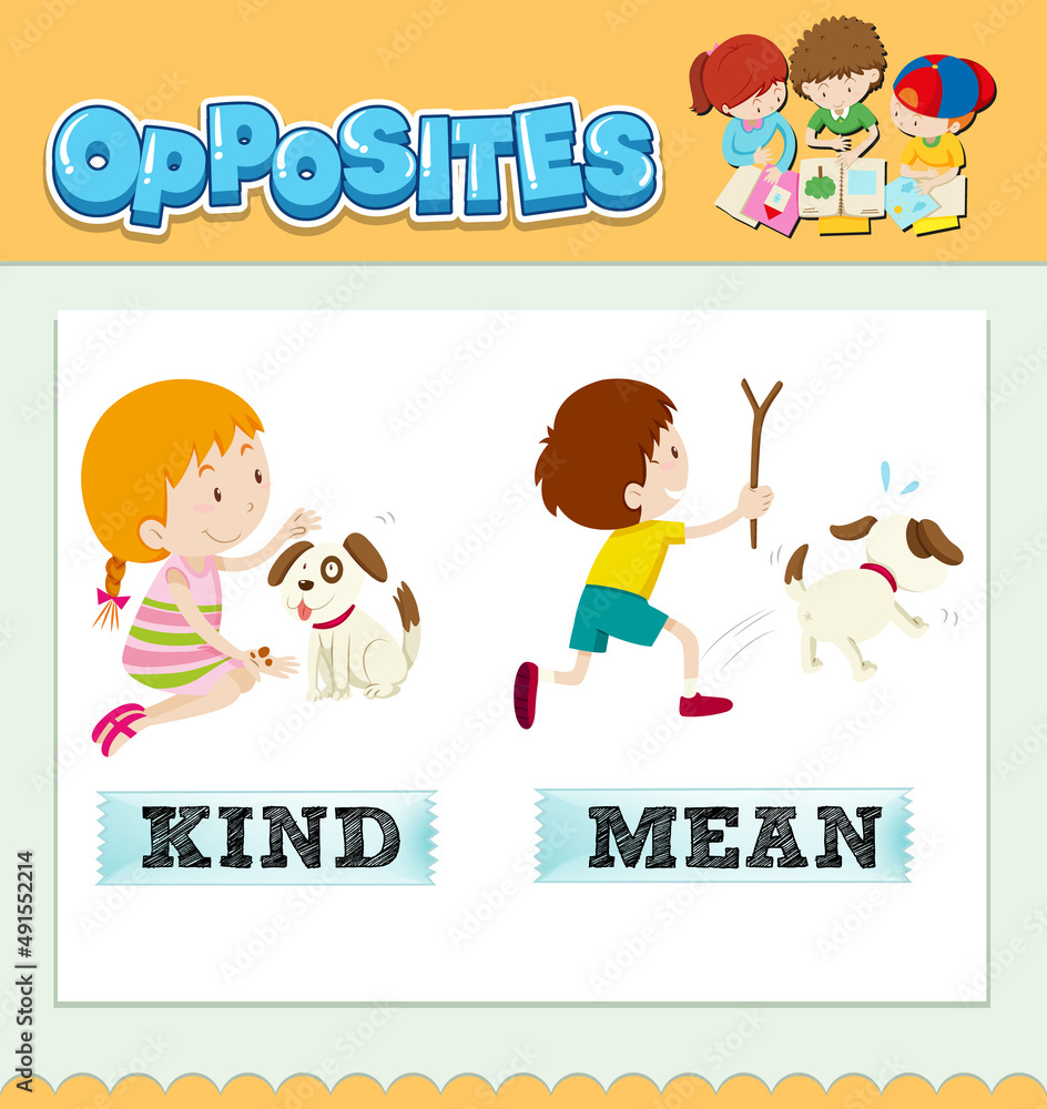Opposite words for kind and mean Opposite words for kind and mean