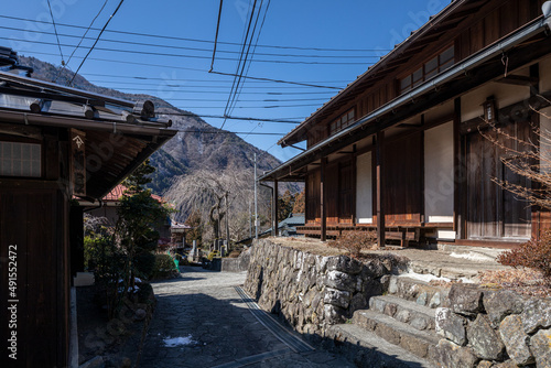 Obraz na plátně 赤沢宿の町並  山梨県早川町