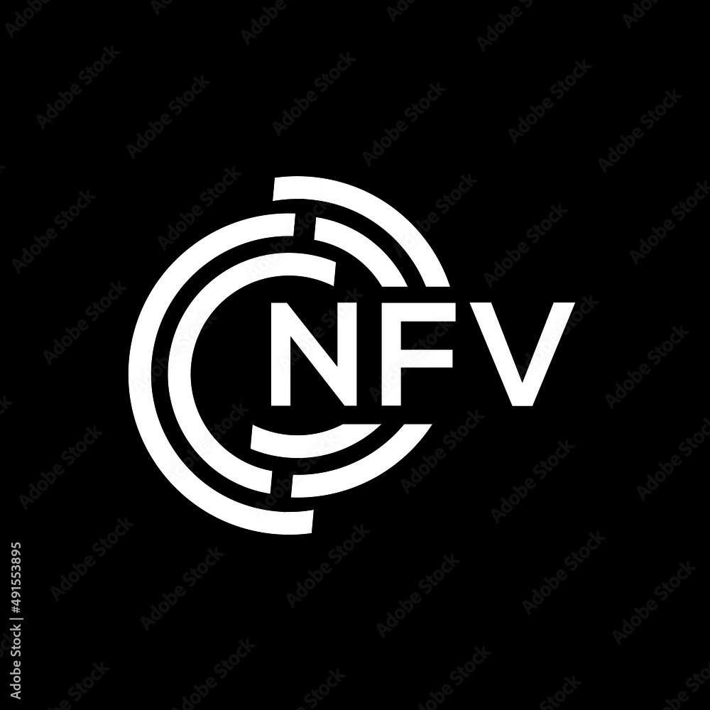 NFV letter logo design on black background. NFV creative initials letter logo concept. NFV letter design. NFV letter logo design on black background. NFV creative initials letter logo concept. NFV letter design.