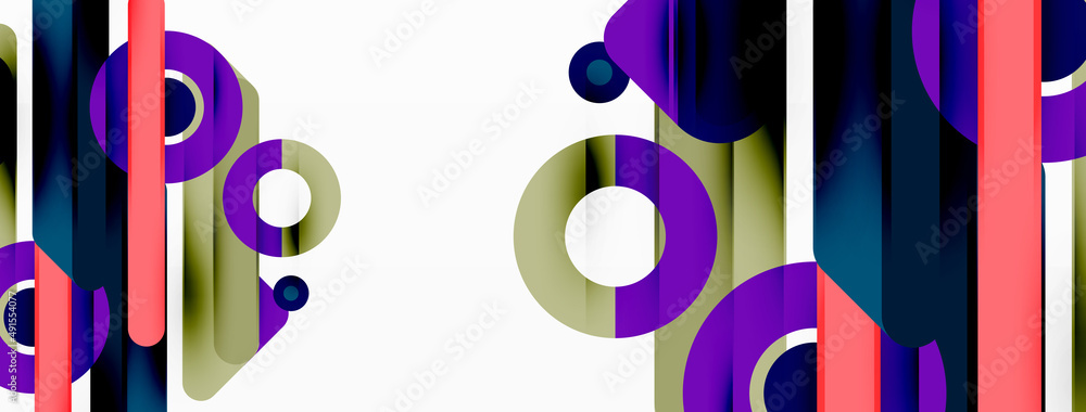 Lines geometric background. Stripes and rings composition business template for wallpaper, banner, background or landing Lines geometric background. Stripes and rings composition business template for wallpaper, banner, background or landing