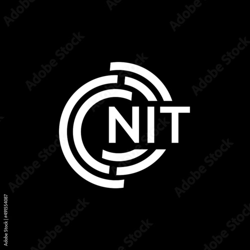 NIT letter logo design on black background. NIT creative initials letter logo concept. NIT letter design.